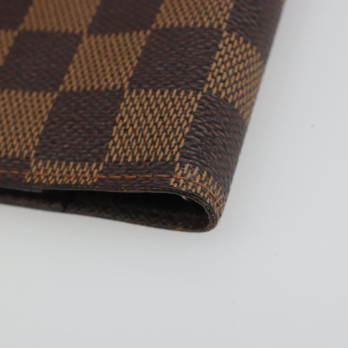 Louis Vuitton Ring Agenda Cover Damier Brown Canvas Briefcase Bag (Pre-Owned)