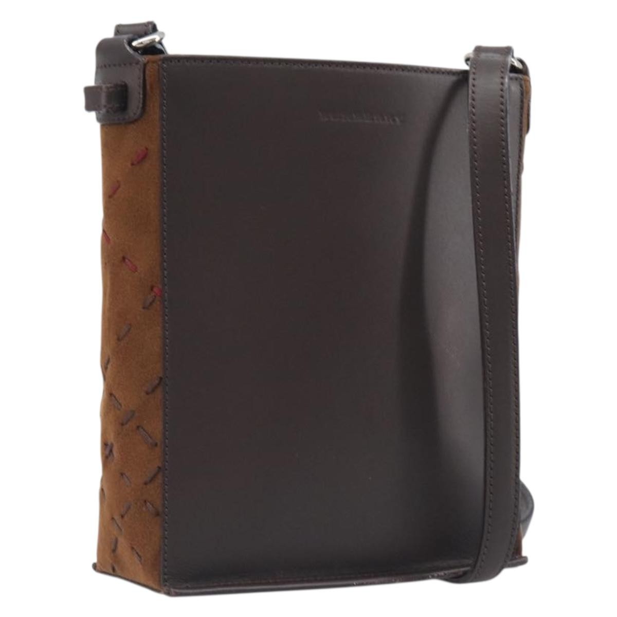 Burberry Shoulder Leather Brown Leather Shoulder Bag Bag (Pre-Owned)