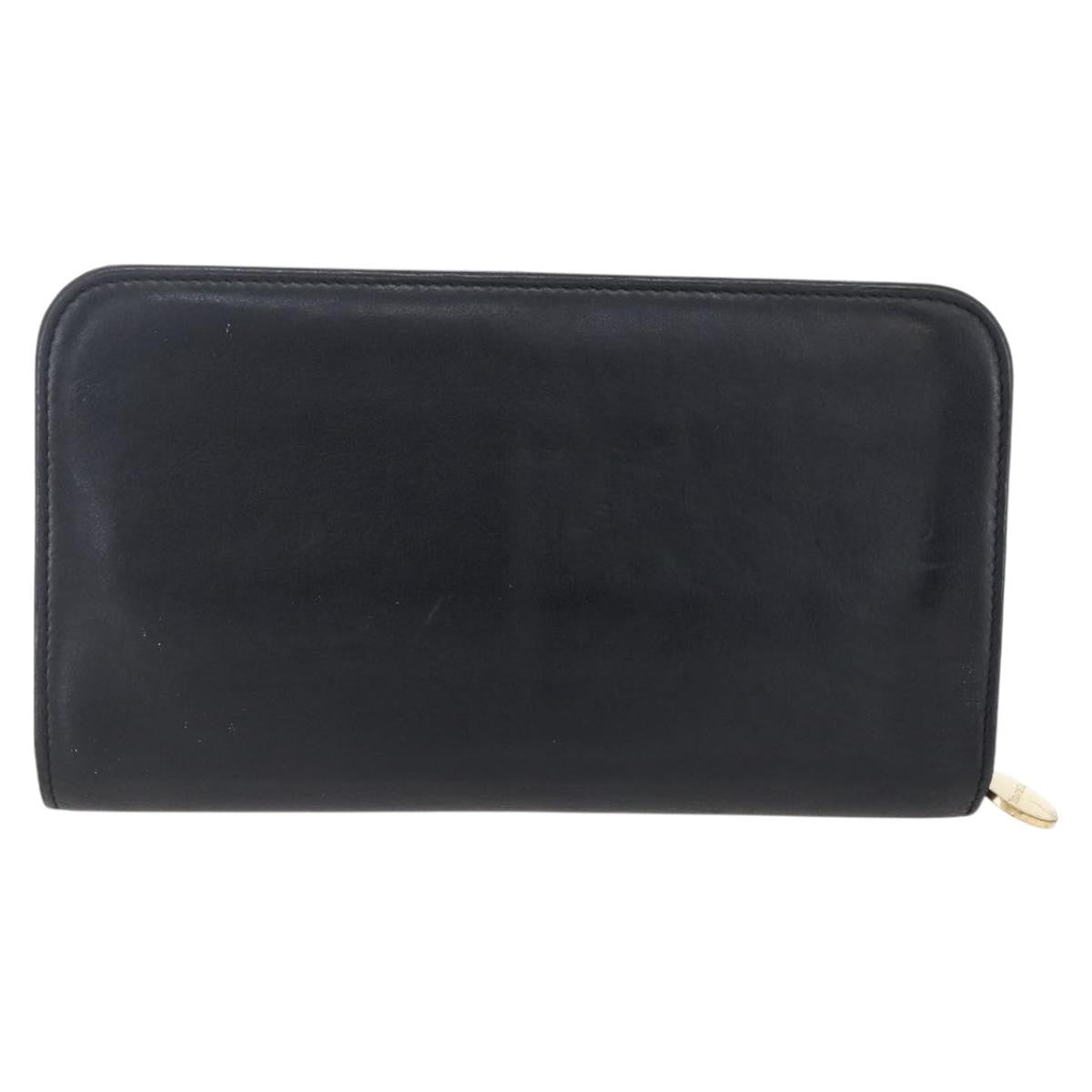 Tiffany & Co. Zip Around Leather Black Leather Wallets Accessory (Pre-Owned)