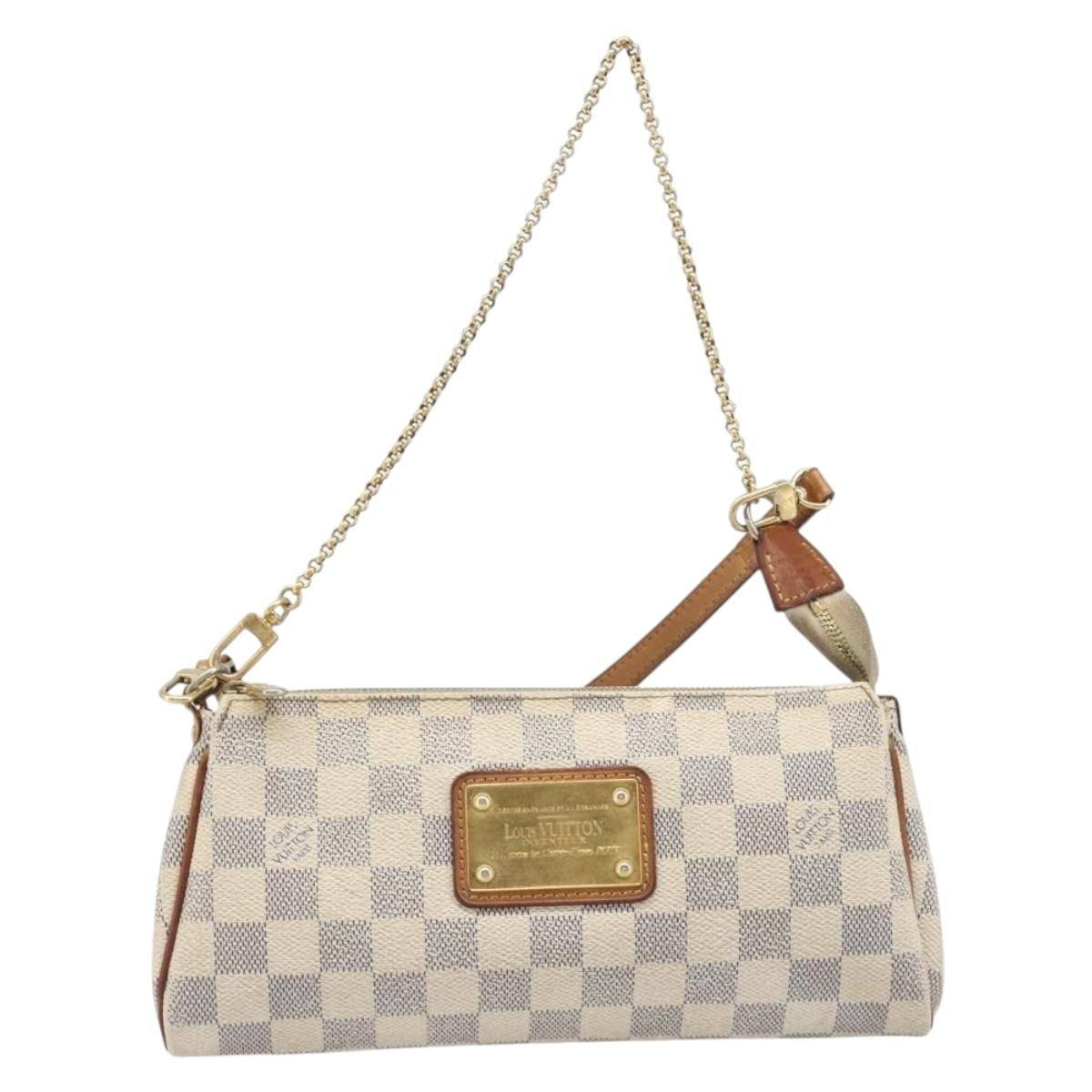 Louis Vuitton Eva Damier White Canvas Handbag (Pre-Owned)