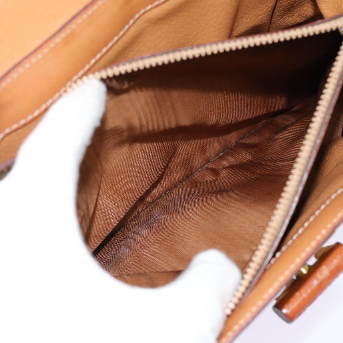 Celine Vintage Convertible Top Handle Macadam Coated Canvas Beige Canvas Handbag (Pre-Owned)