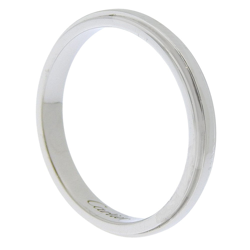 Cartier D'amour Wedding Band Platinum Silver Platinum Ring Jewelry (Pre-Owned)