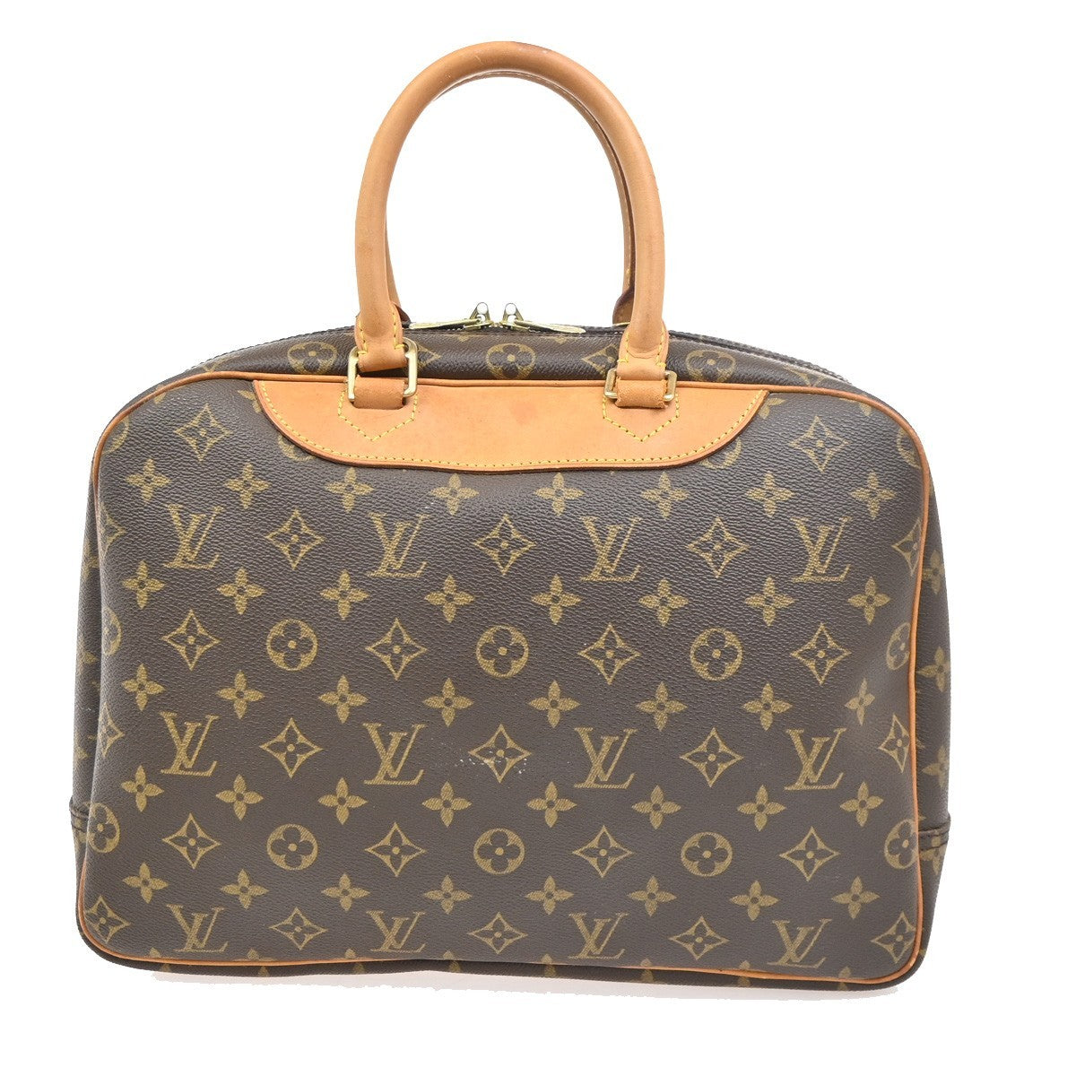 Louis Vuitton Deauville Monogram Brown Canvas Handbag (Pre-Owned)