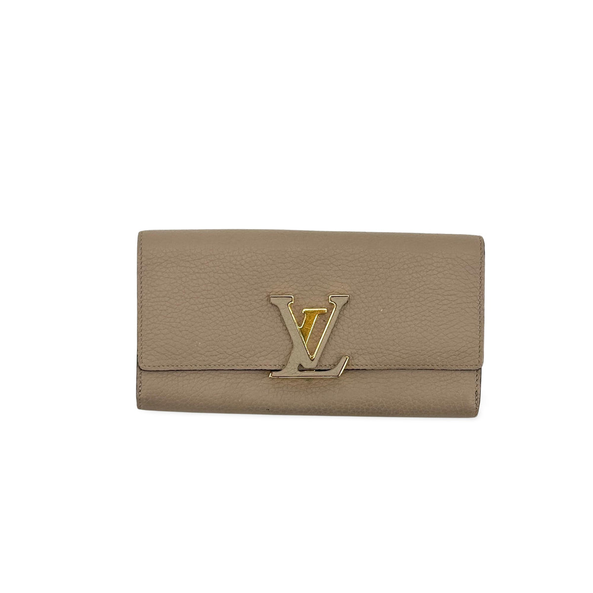 Louis Vuitton Louise Clutch Leather Beige Leather Clutche & Pouche Bag (Pre-Owned)