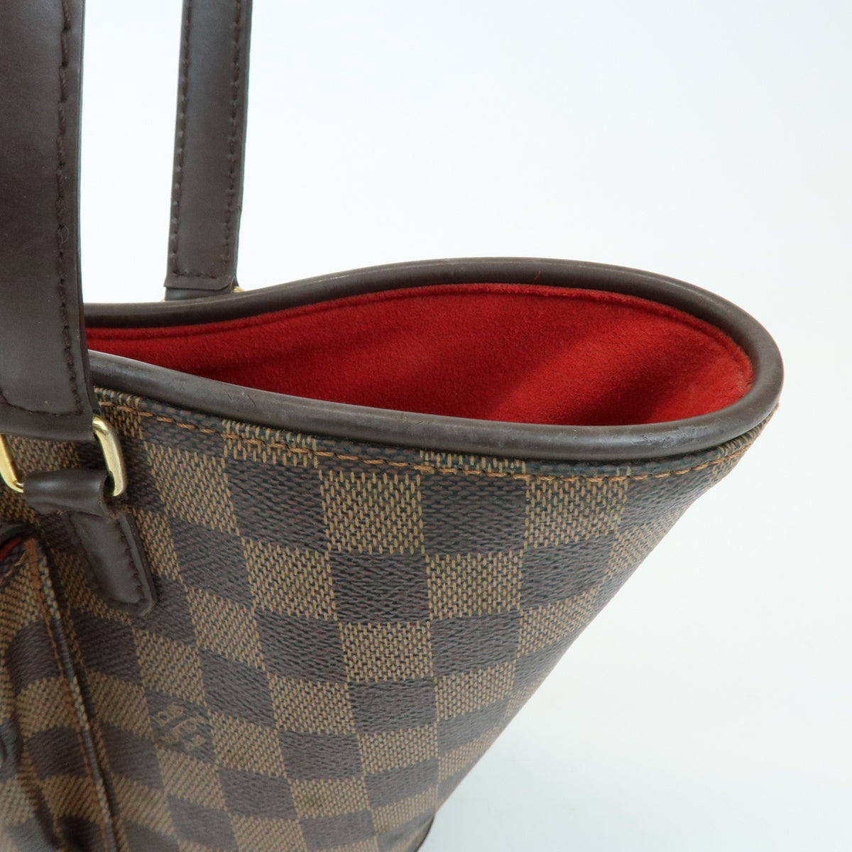 Louis Vuitton Manosque Damier Brown Canvas Handbag (Pre-Owned)