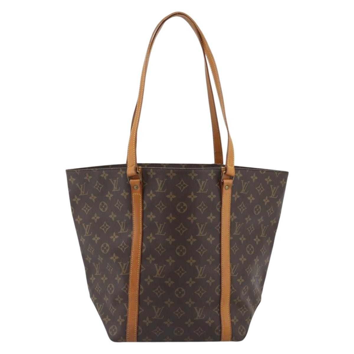 Louis Vuitton Shopping Sac Monogram Canvas Brown Canvas Handbag (Pre-Owned)