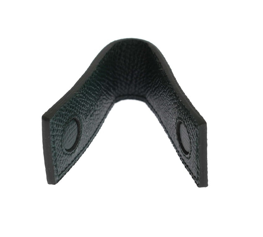 Dolce & Gabbana Green Leather Magnet Money Men's Clip