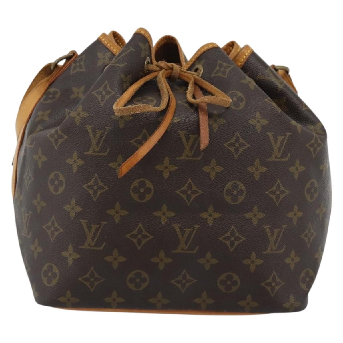 Louis Vuitton Petit Noe Monogram Canvas Brown Canvas Shoulder Bag Bag (Pre-Owned)