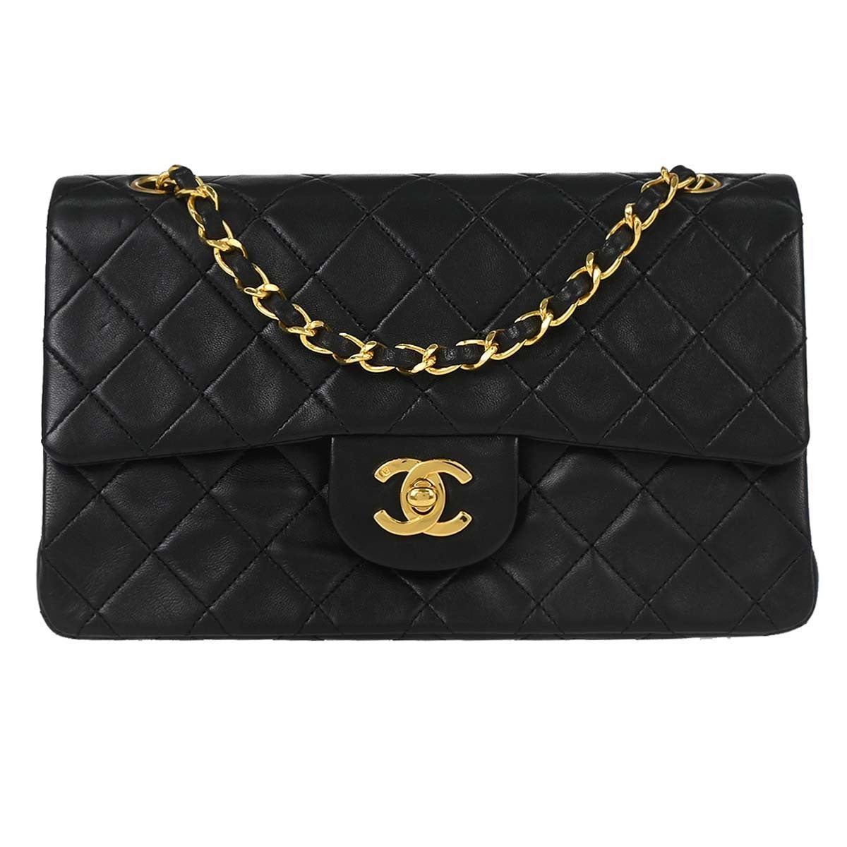 Chanel Timeless - Classic Double Flap Leather Black Leather Shoulder Bag Bag (Pre-Owned)