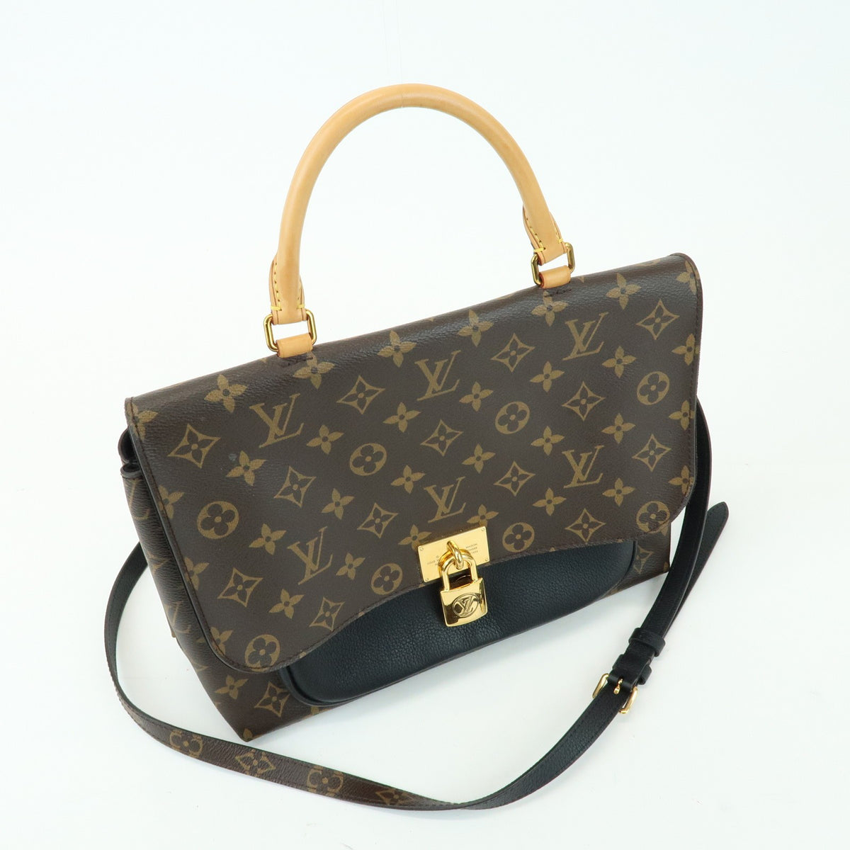 Louis Vuitton Marignan Monogram Canvas With Leather Brown Canvas Handbag (Pre-Owned)