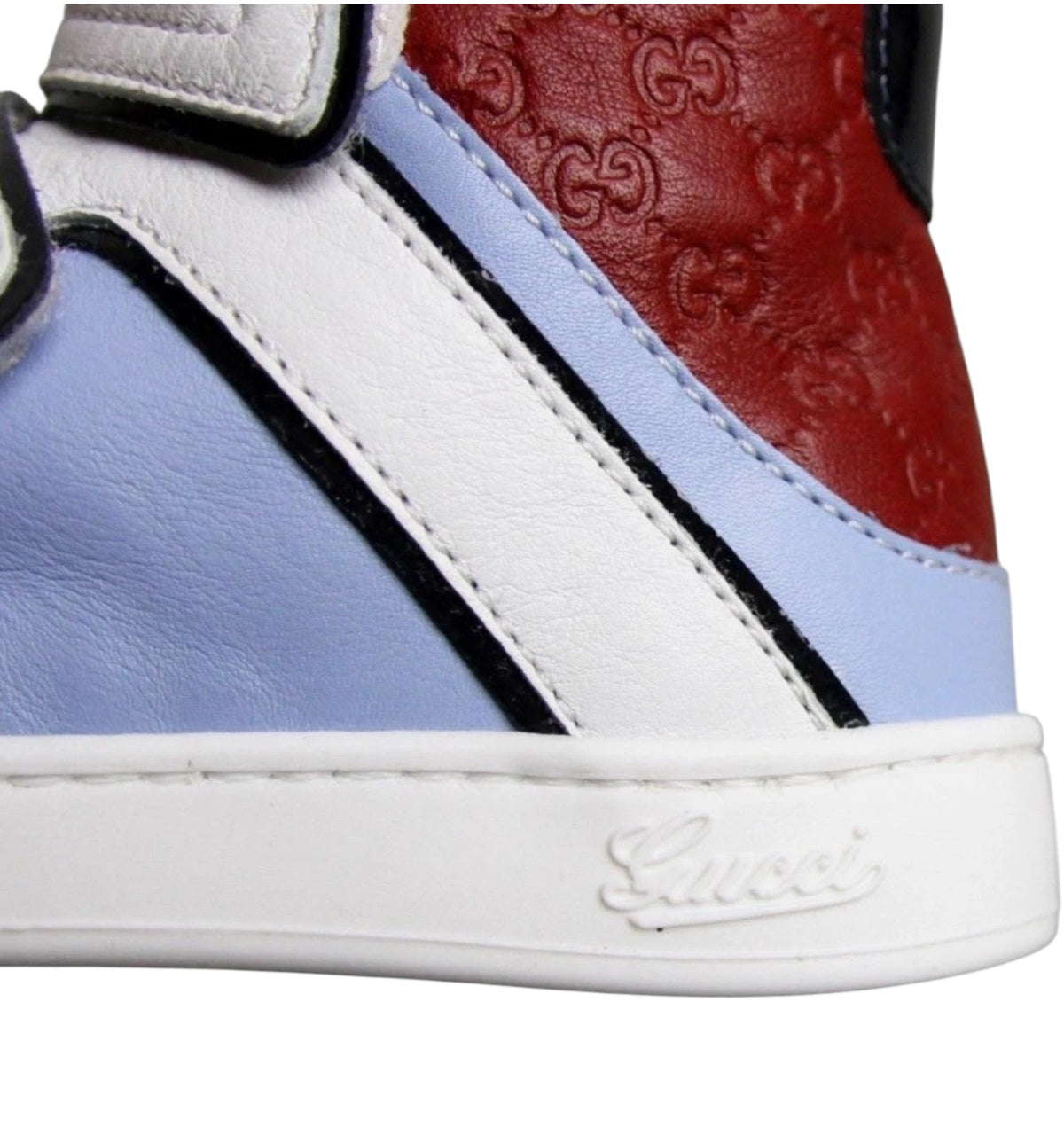 Gucci Kids Coda Pop High-top White Leather Sneakers (30 EU / 12.5 US)