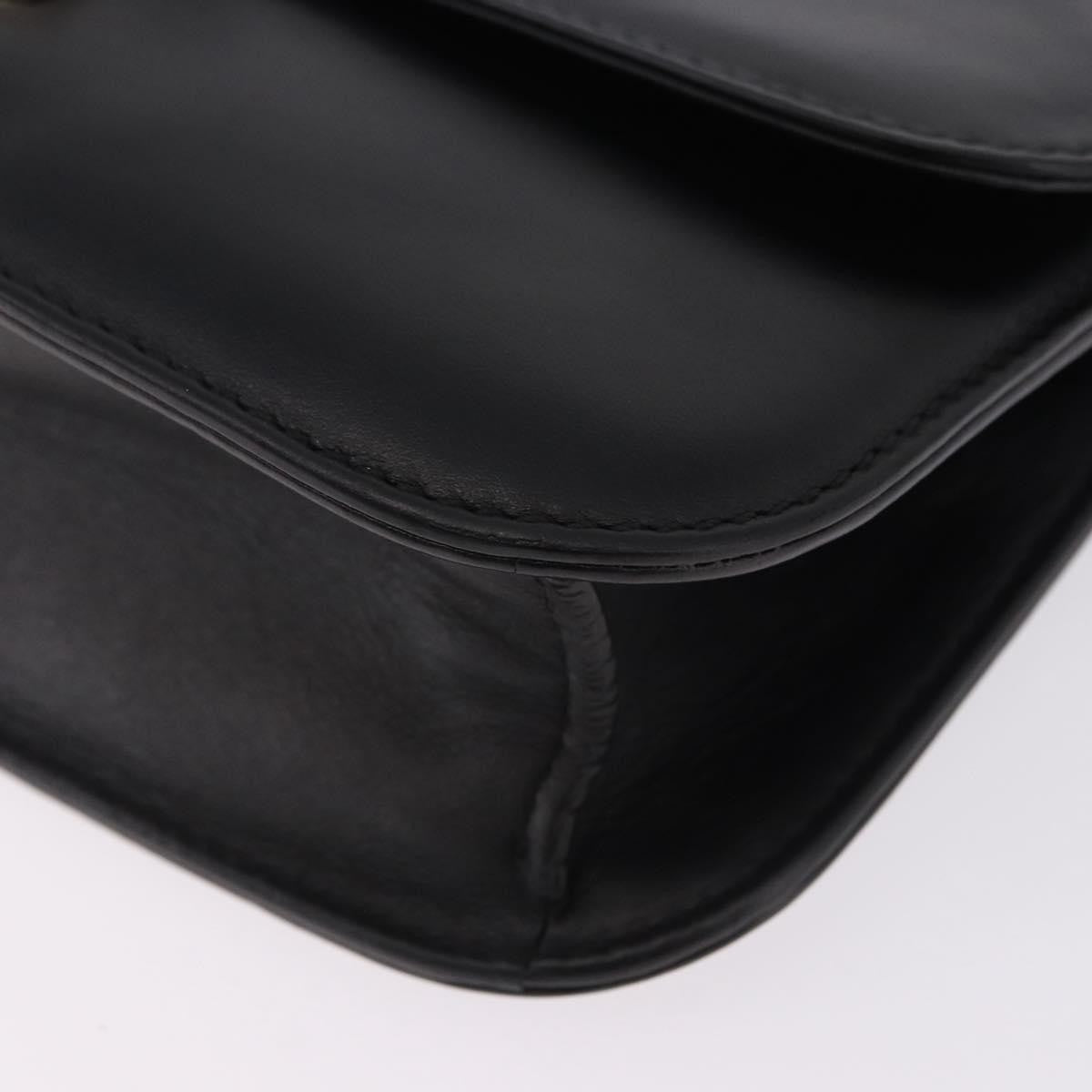 Valentino Garavani Glam Lock Leather Black Leather Shoulder Bag Bag (Pre-Owned)