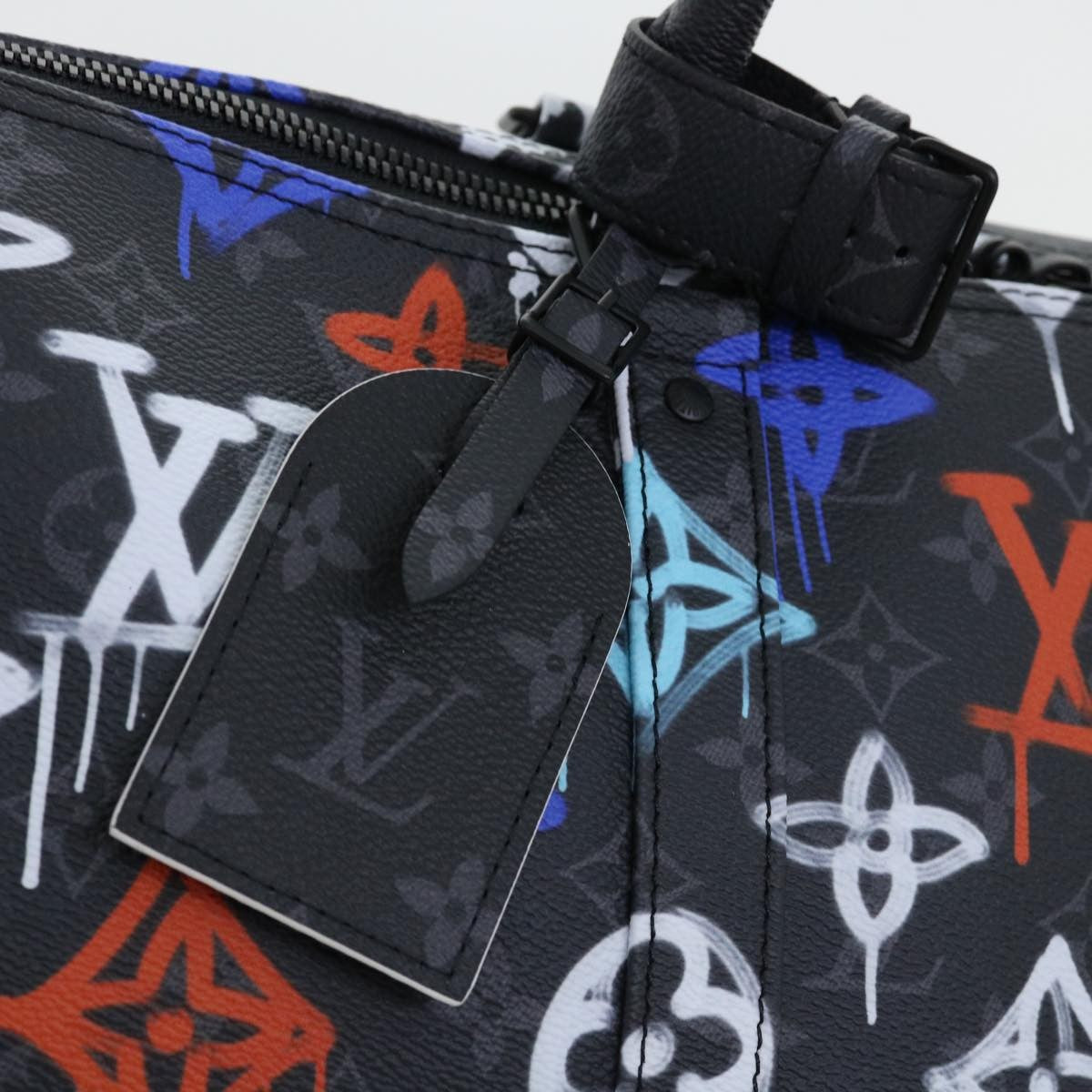 Louis Vuitton Keepall Bandouliere Graffiti Monogram Eclipse Canvas Multicolour Canvas Bag (Pre-Owned)