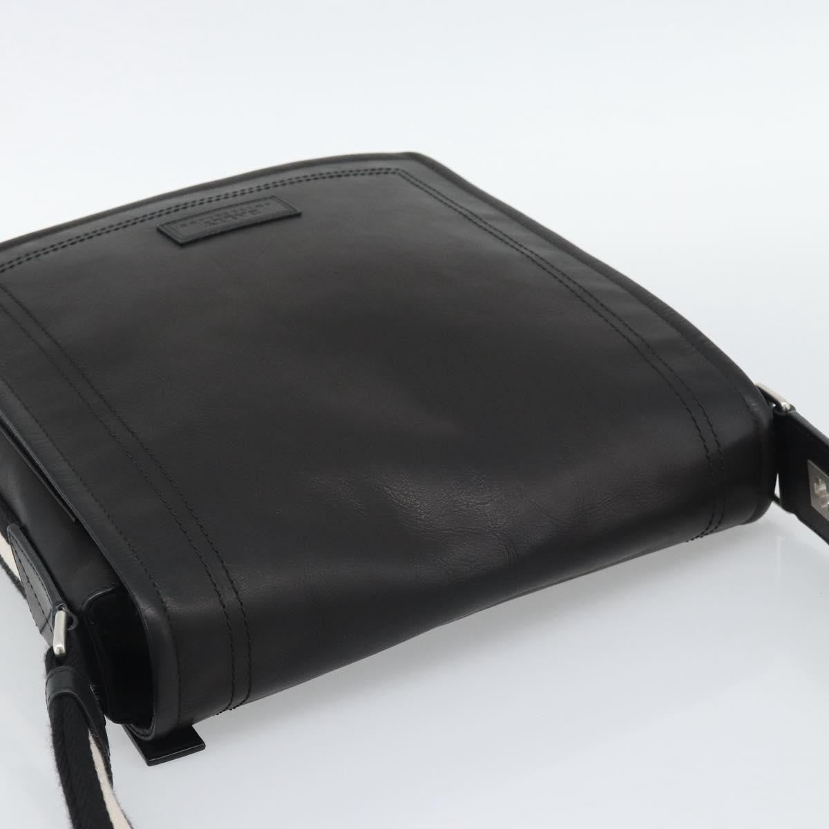 Bally Vintage Leather Black Leather Shoulder Bag Bag (Pre-Owned)