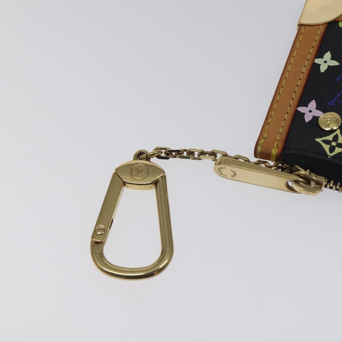 Louis Vuitton Pochette Clés Monogram Canvas Black Canvas Wallets Accessory (Pre-Owned)