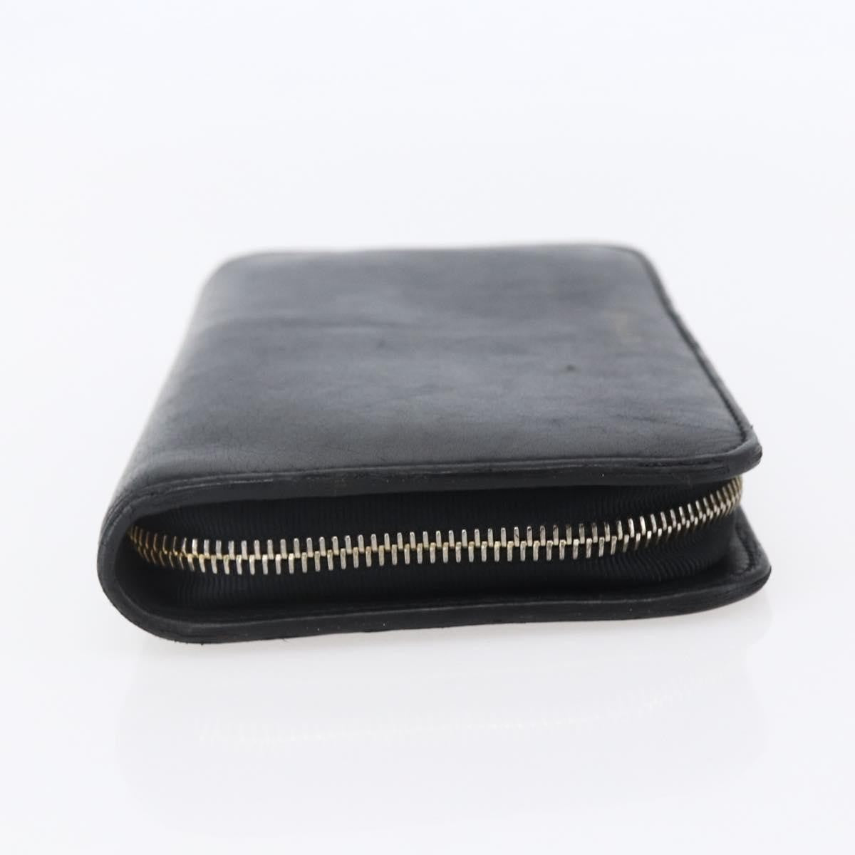 Tiffany & Co. Zip Around Leather Black Leather Wallets Accessory (Pre-Owned)