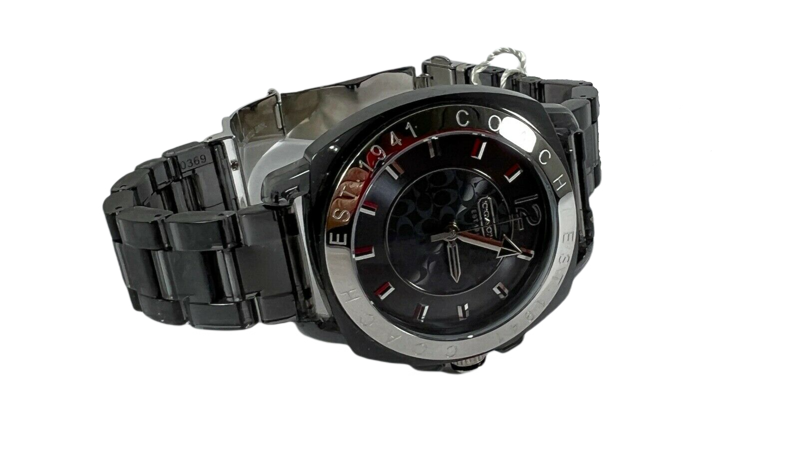 Coach Boyfriend Smoked Grey Plastic Bracelet Watch 14501389
