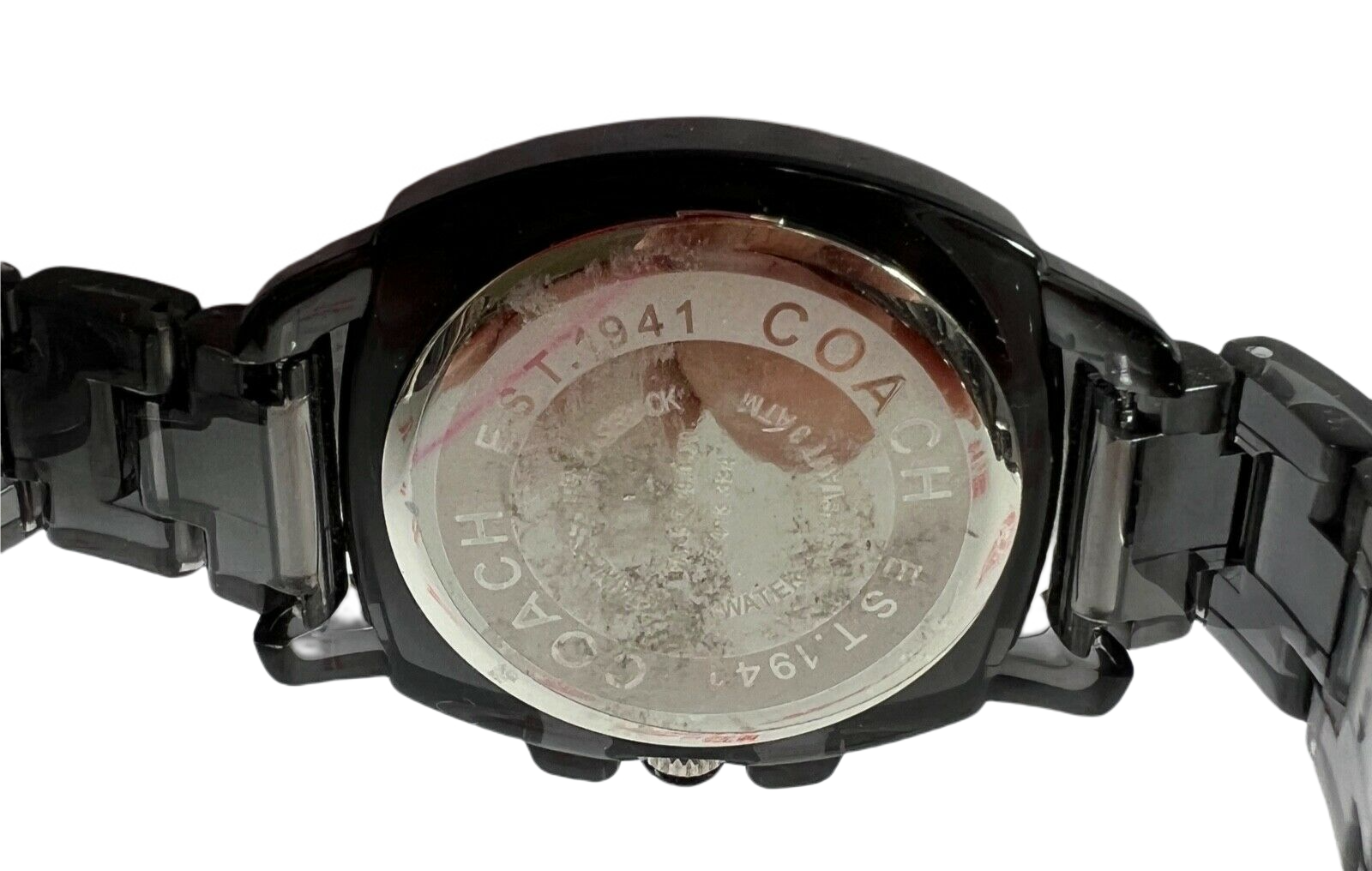 Coach Boyfriend Smoked Grey Plastic Bracelet Watch 14501389