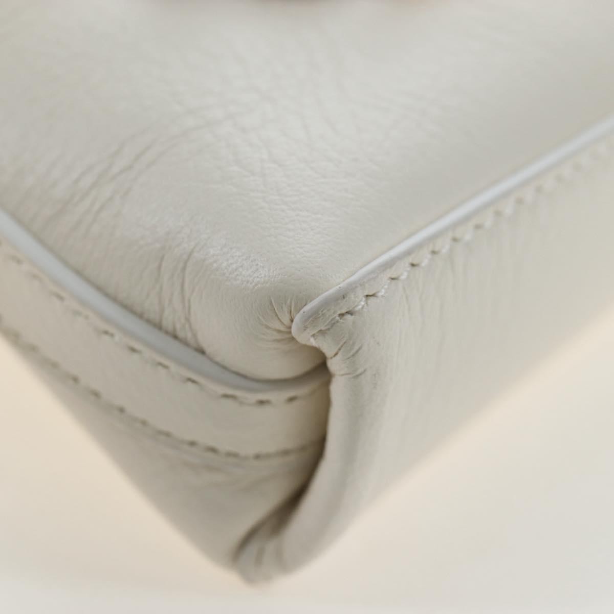 Givenchy Voyou Leather White Leather Shoulder Bag Bag (Pre-Owned)