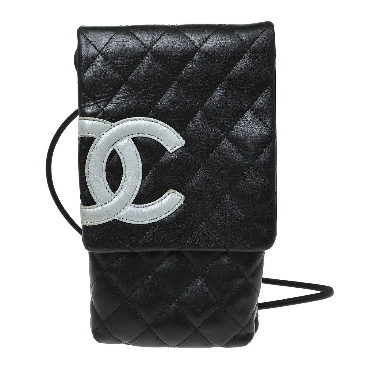 Chanel Cambon Flap Calfskin Black Leather Shoulder Bag Bag (Pre-Owned)