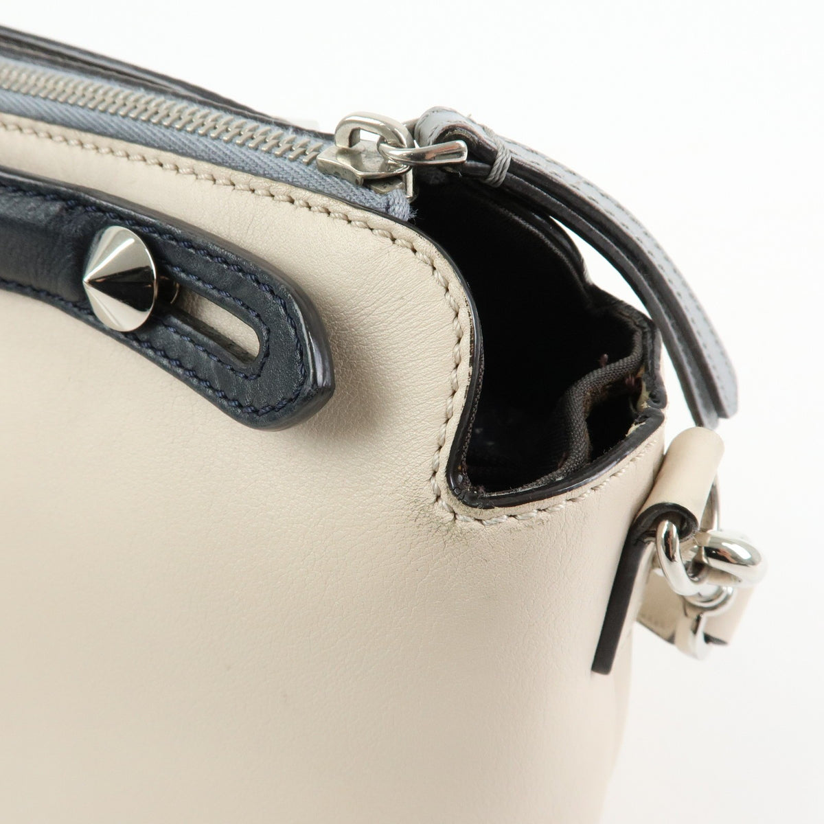 Fendi Selleria By The Way Satchel Leather Neutral Leather Handbag (Pre-Owned)