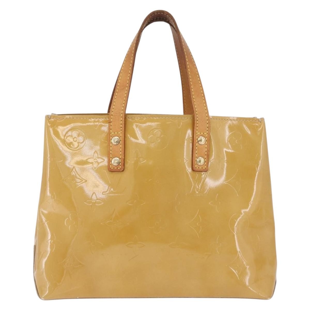 Louis Vuitton Reade Monogram Vernis Beige Patent_Leather Handbag (Pre-Owned)