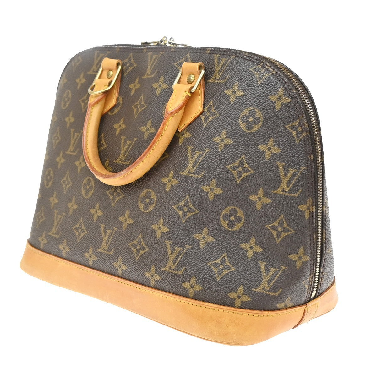 Louis Vuitton Alma Monogram Canvas Brown Canvas Handbag (Pre-Owned)