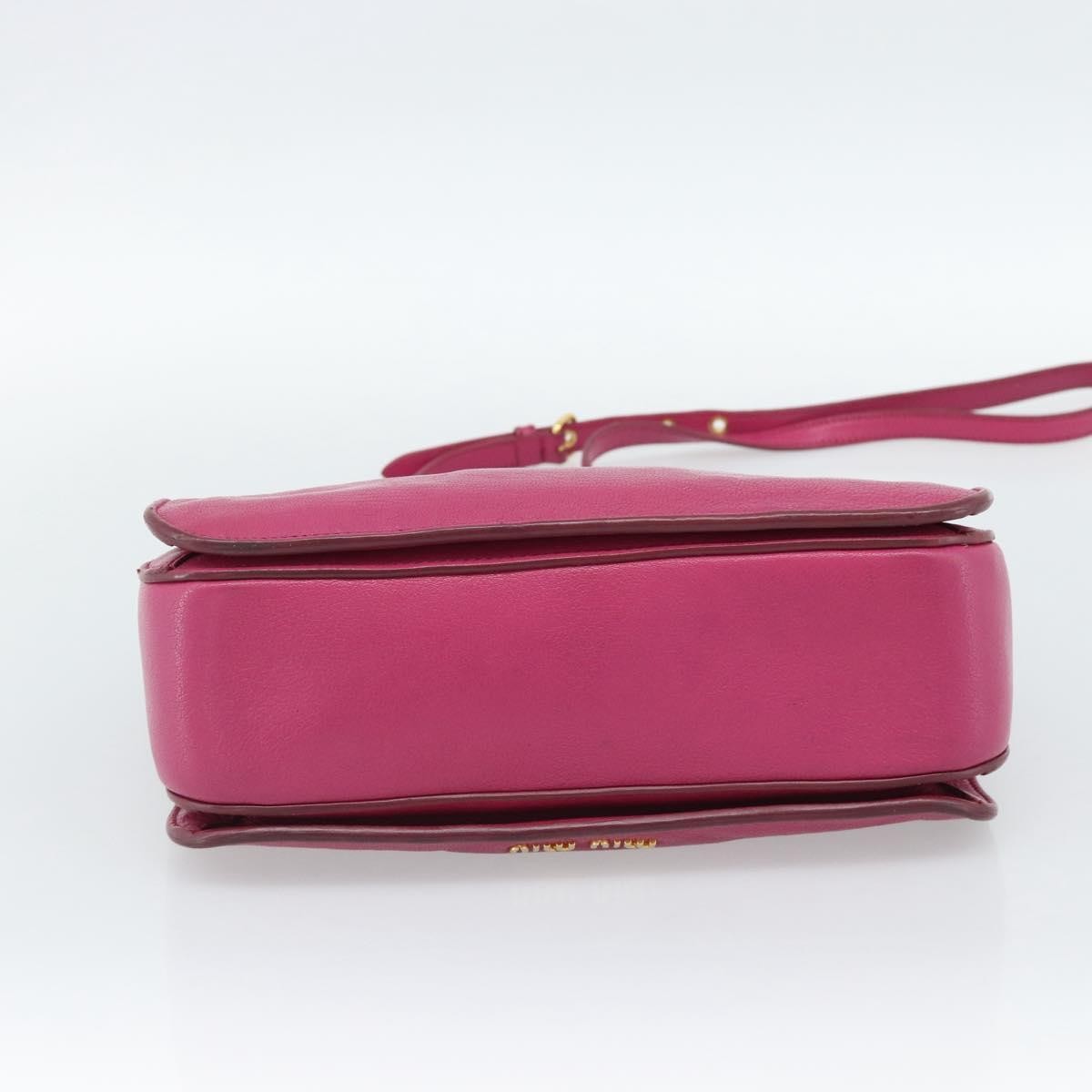 Miu Miu Madras Convertible Lock Leather Pink Leather Tote Bag Bag (Pre-Owned)