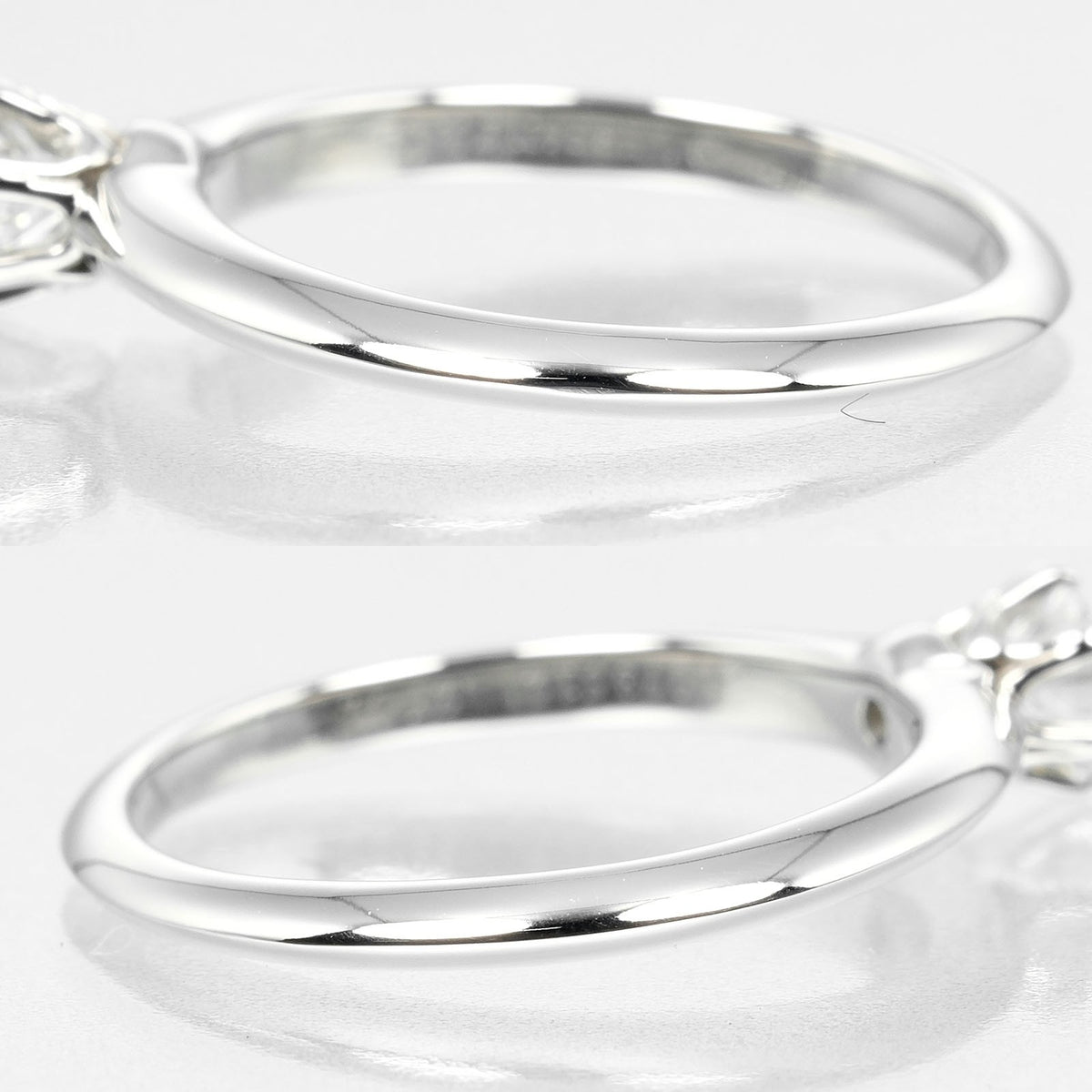 Tiffany & Co. Tiffany Setting Solitaire Platinum With Rbc Diamond Silver Platinum Ring Jewelry (Pre-Owned)