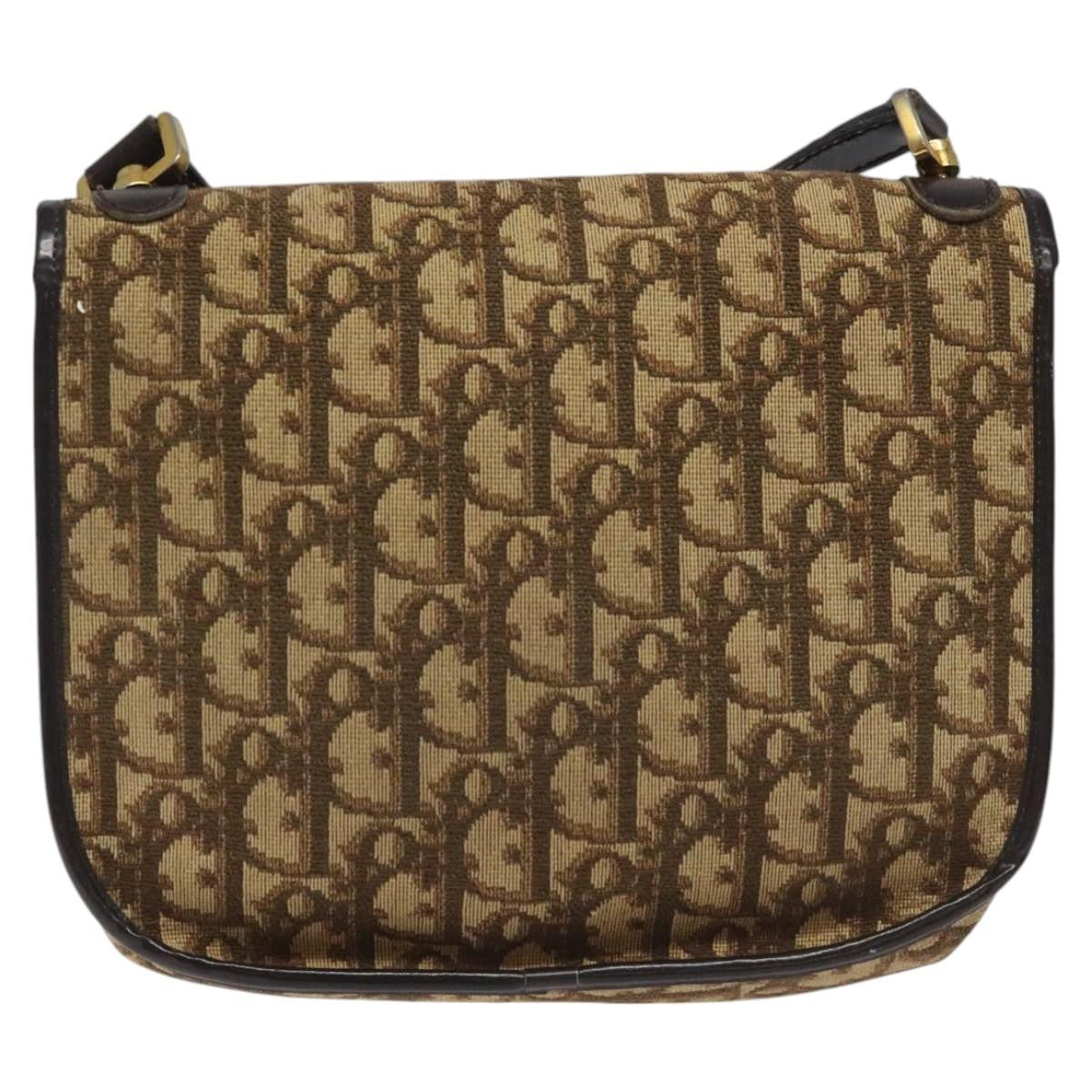Christian Dior Vintage Trotter Canvas Brown Canvas Shoulder Bag Bag (Pre-Owned)