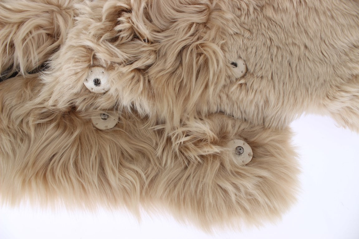 Dolce & Gabbana Beige Alpaca Collar Women's Scarf