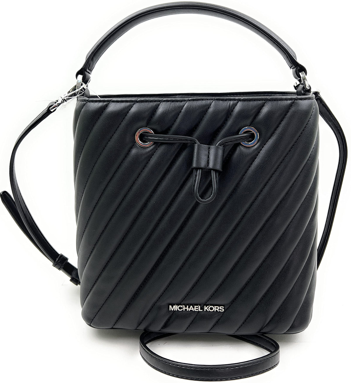 Michael Kors Suri Medium Bucket Crossbody Quilted Vegan Faux Leather Bag