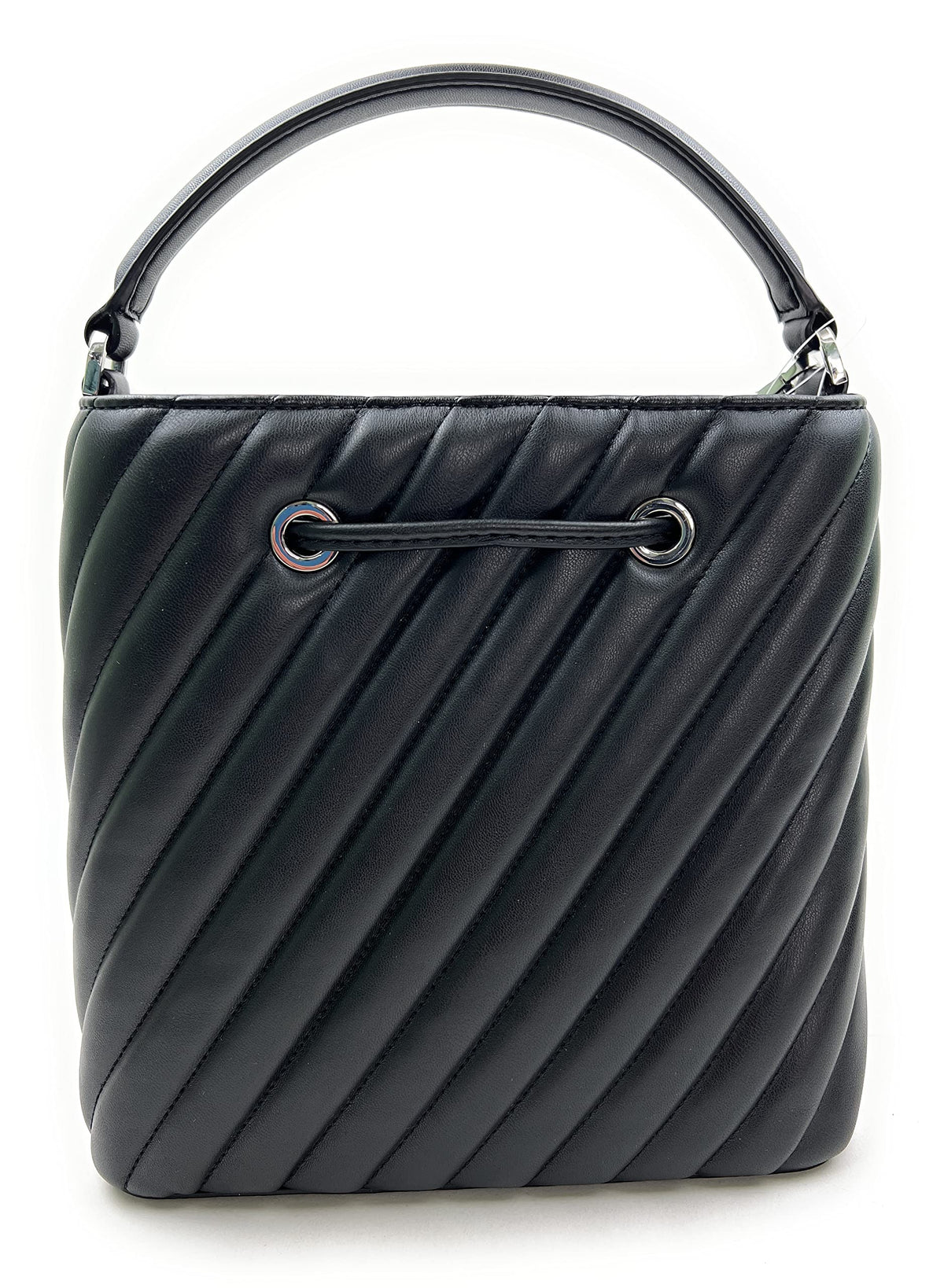 Michael Kors Suri Medium Bucket Crossbody Quilted Vegan Faux Leather Bag