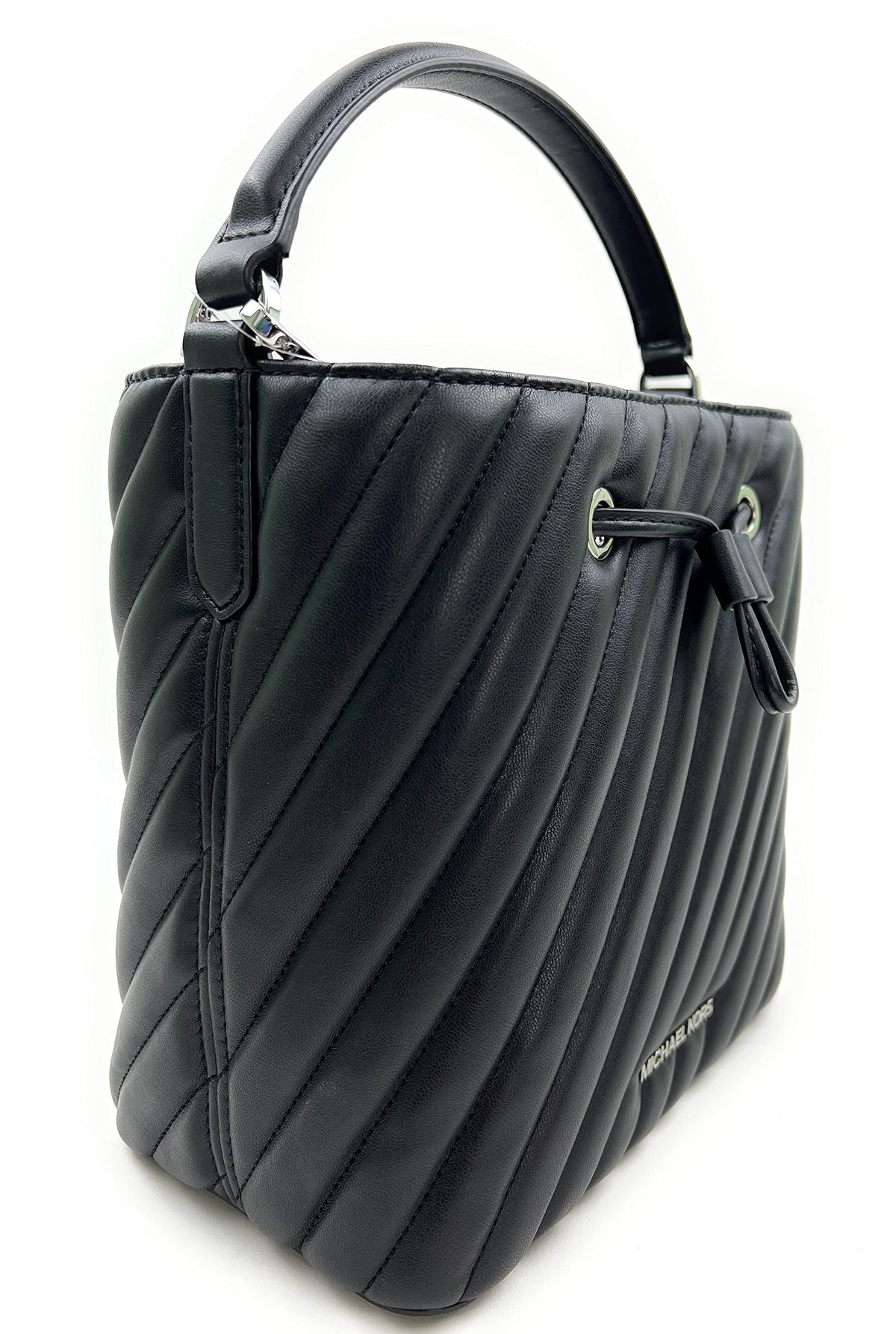 Michael Kors Suri Medium Bucket Crossbody Quilted Vegan Faux Leather Bag