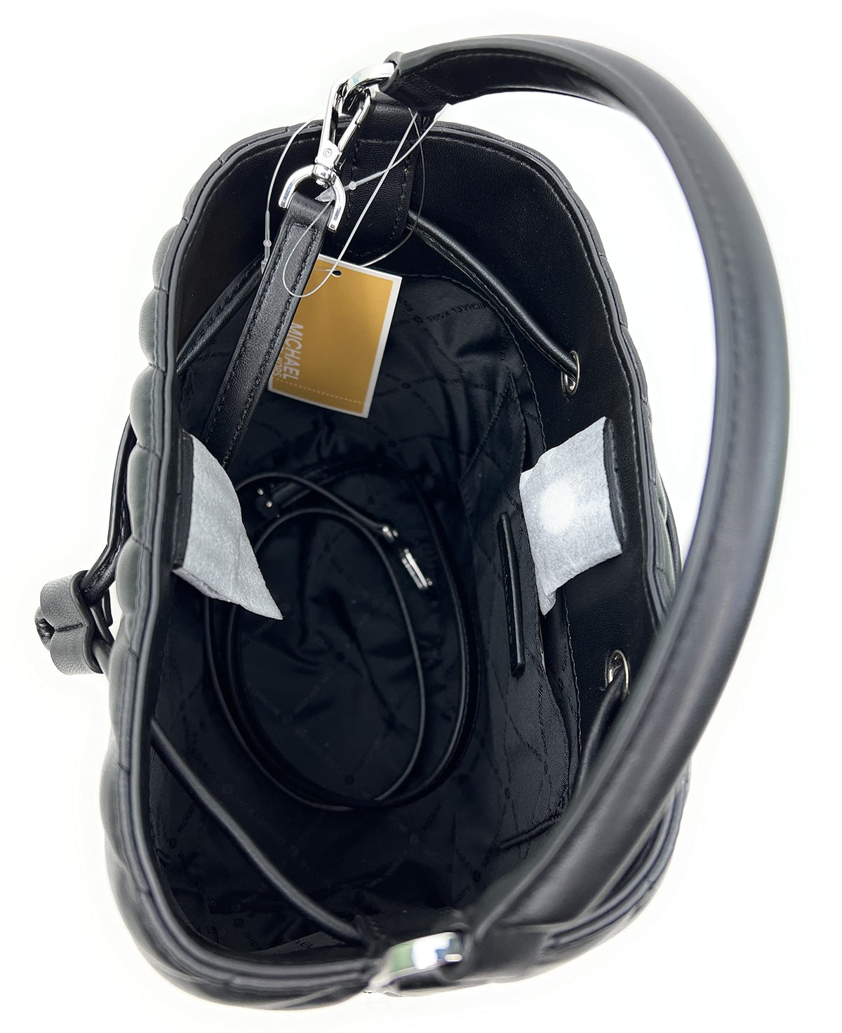 Michael Kors Suri Medium Bucket Crossbody Quilted Vegan Faux Leather Bag