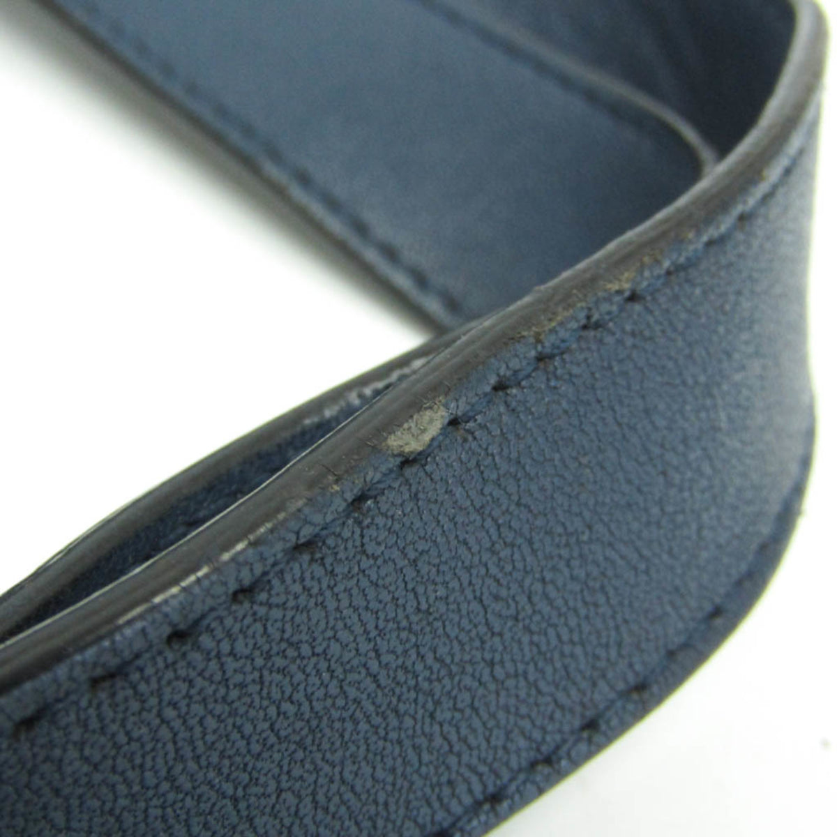 Bottega Veneta Intrecciato Leather Navy Leather Briefcase Bag (Pre-Owned)