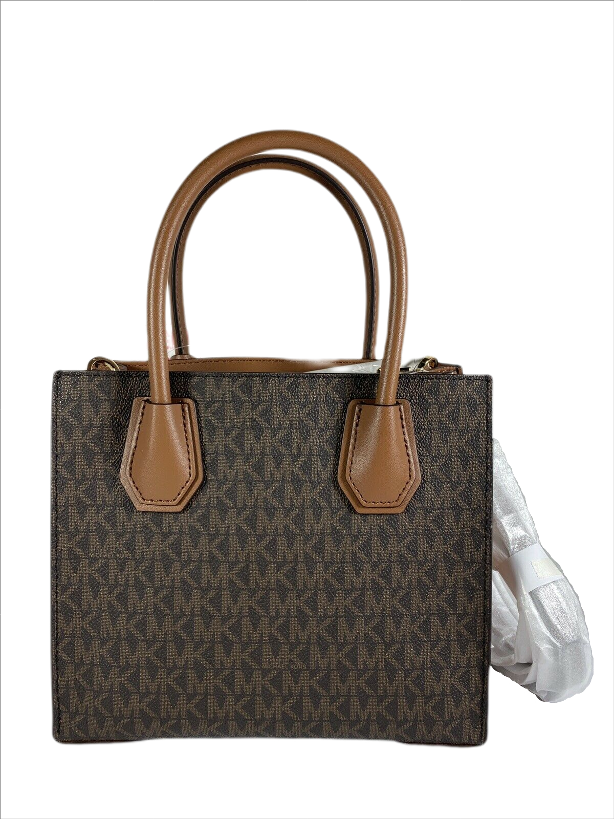 Michael Kors Mercer Brown Medium Messenger Leather Bag