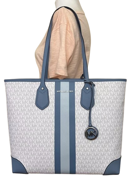 Michael Kors Eva MK Signature PVC Nylon Large tote with Pouch