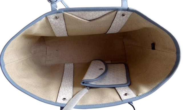 Michael Kors Eva MK Signature PVC Nylon Large tote with Pouch