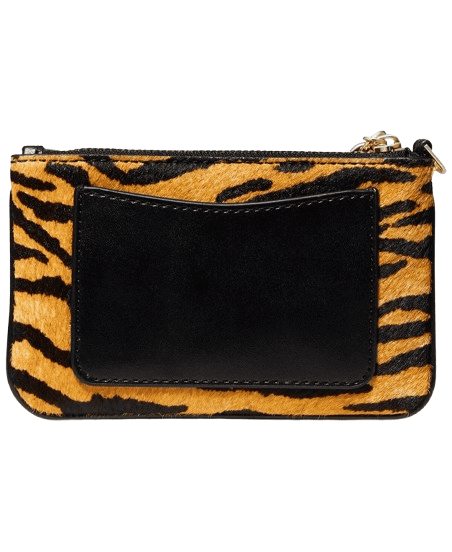 Michael Kors Tiger Brown Multi Print Calf Hair Avril Top Zip Satchel & Key Card