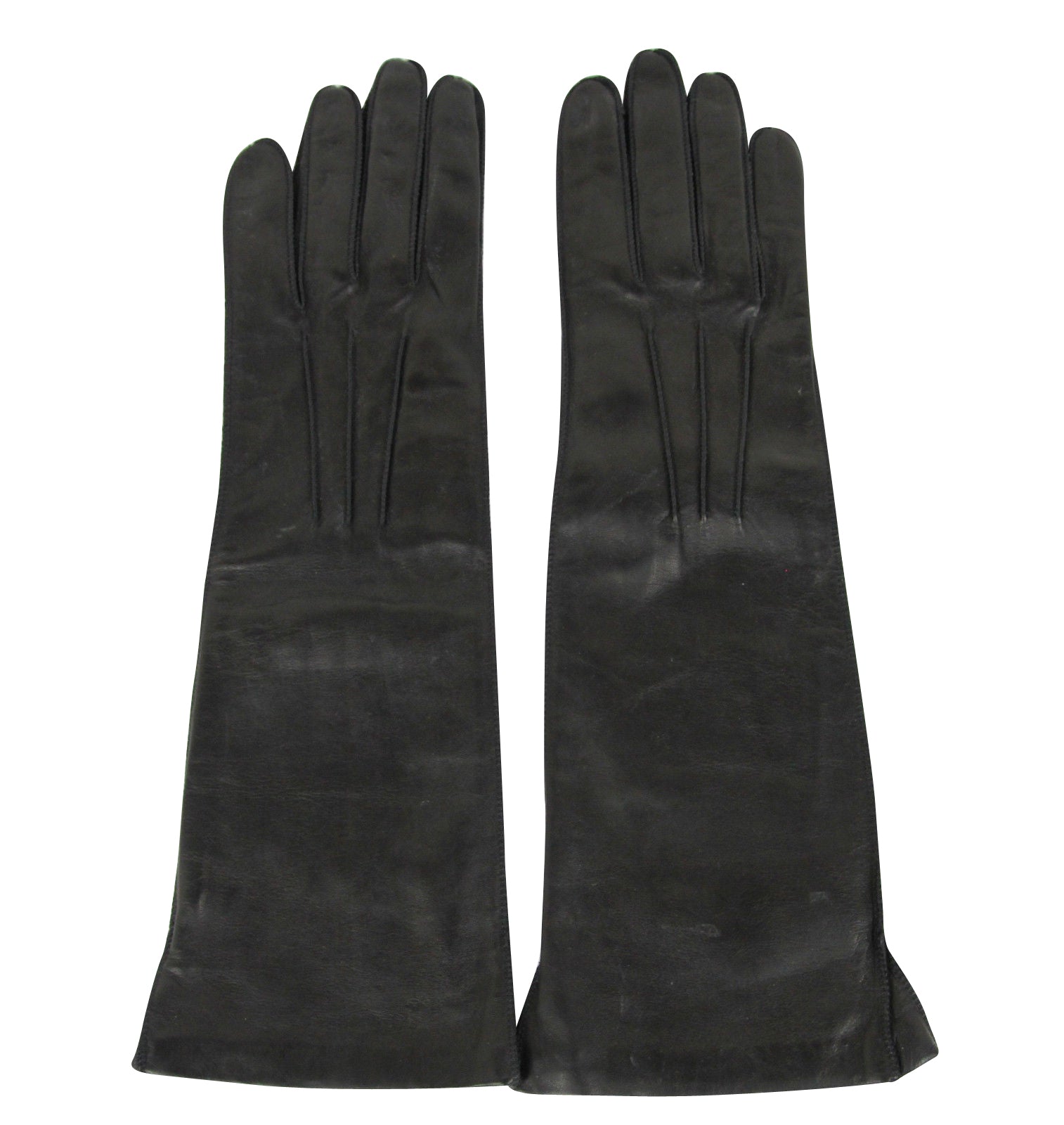 Bottega Veneta Women's Black Leather Long Gloves