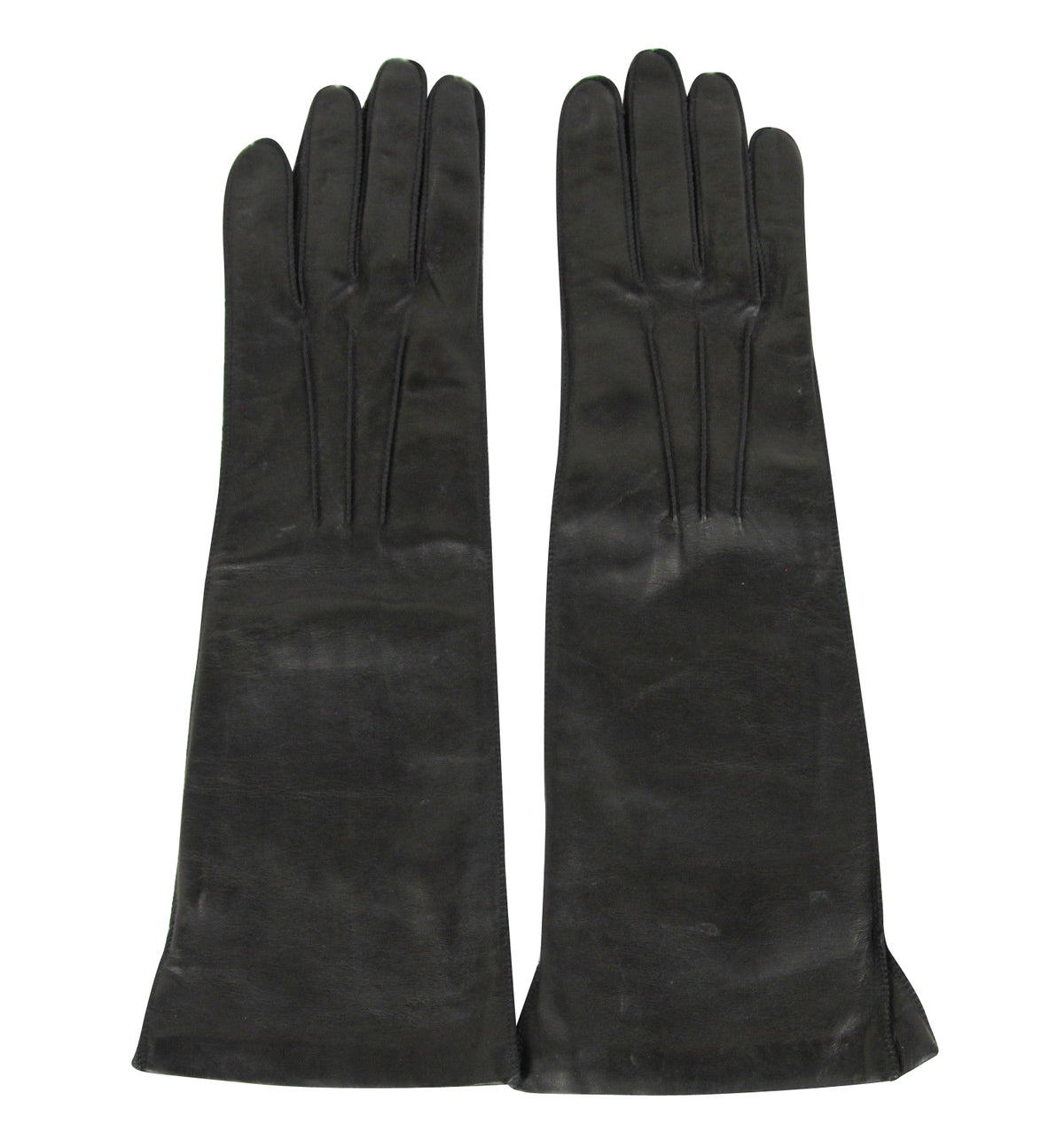 Bottega Veneta Women's Black Leather Long Gloves