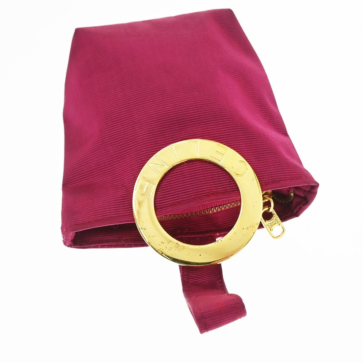 Celine Circle Logo Pouch Canvas Purple Canvas Clutche & Pouche Bag (Pre-Owned)
