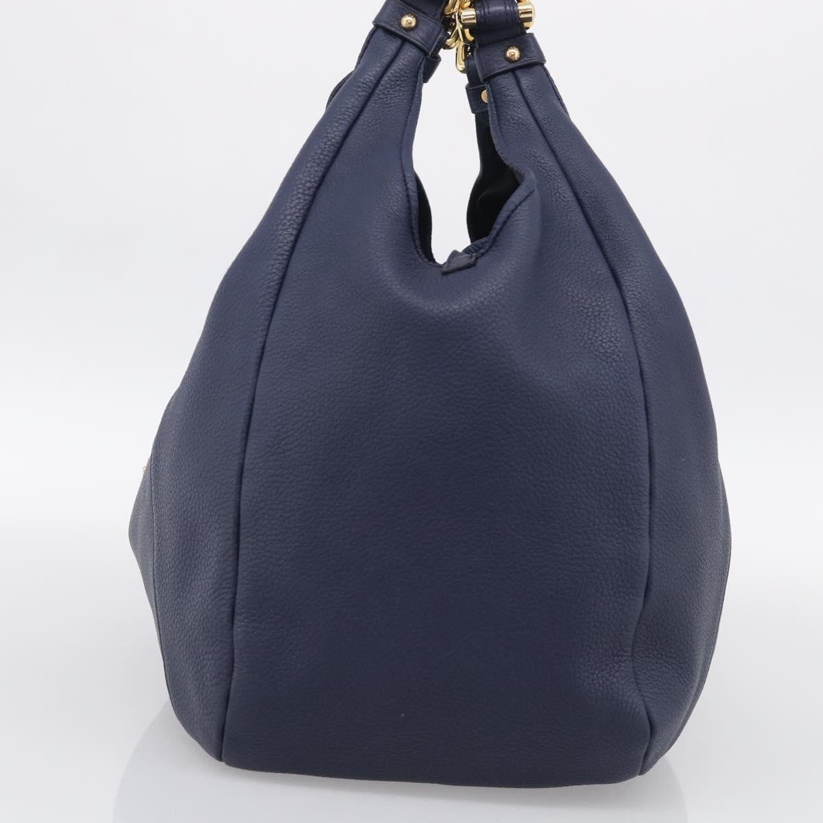 Loewe Calle Hobo Leather Navy Leather Shoulder Bag Bag (Pre-Owned)