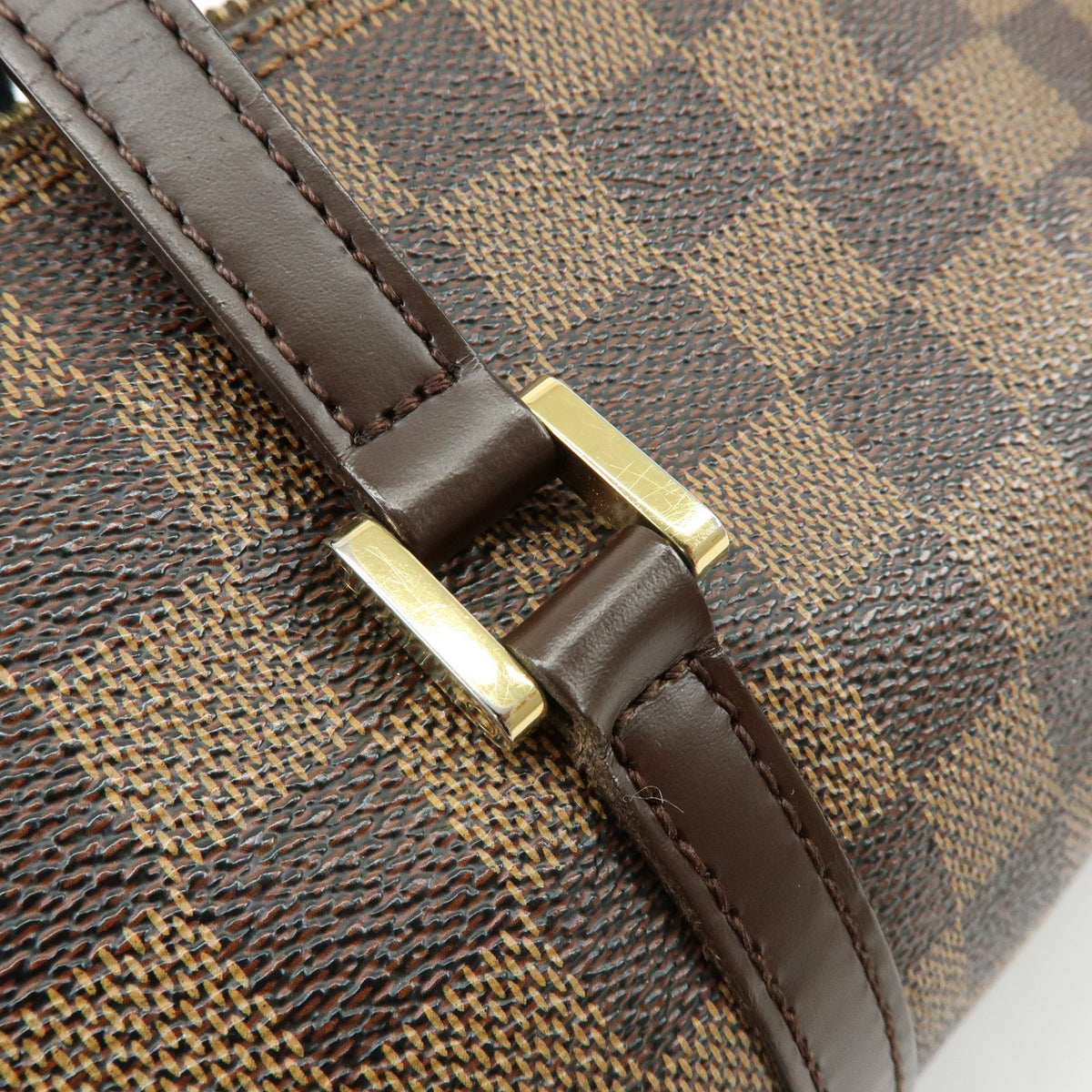 Louis Vuitton Papillon Damier Ebene Brown Canvas Handbag (Pre-Owned)