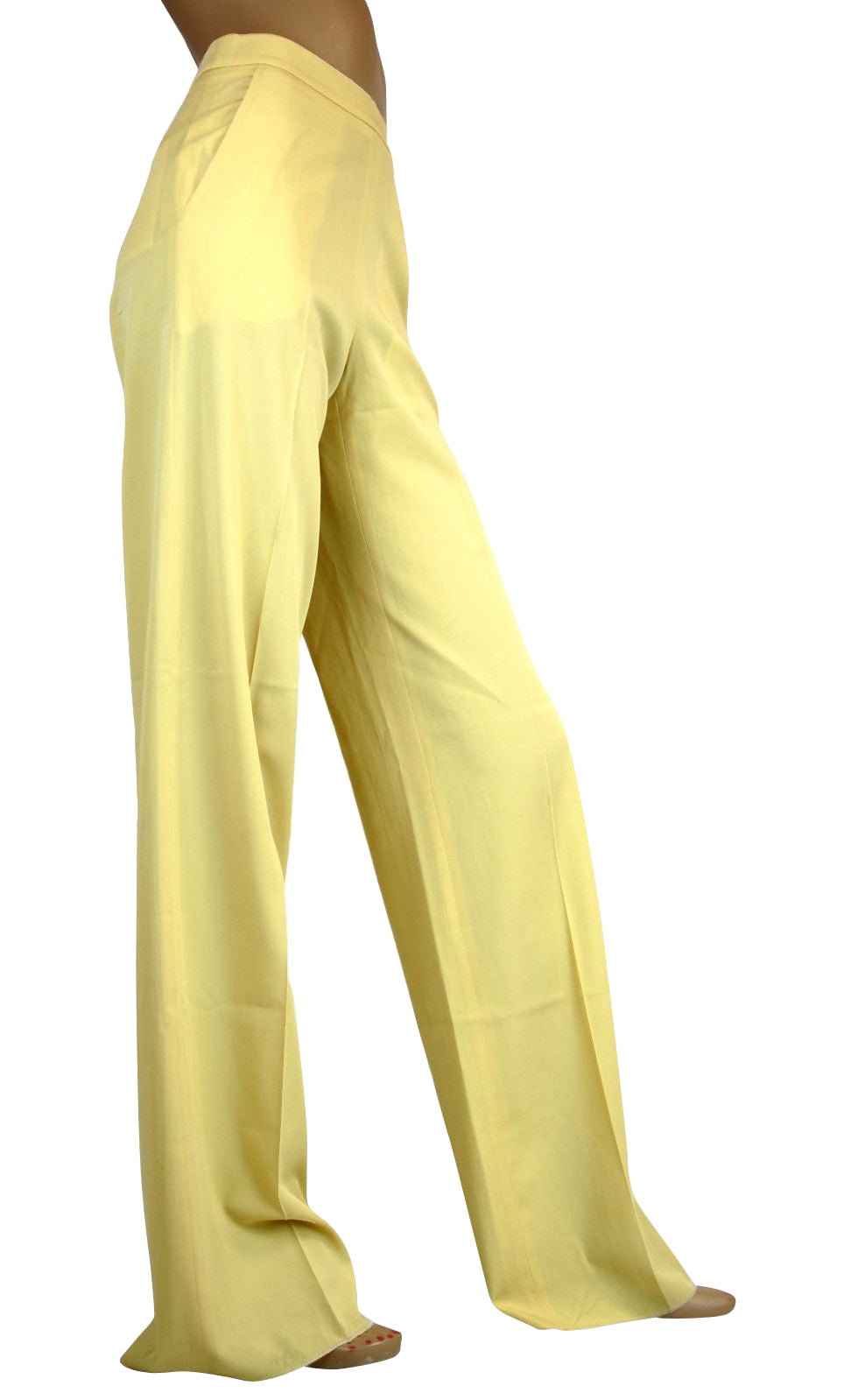 Bottega Veneta Women's Yellow Virgin Wool Pants