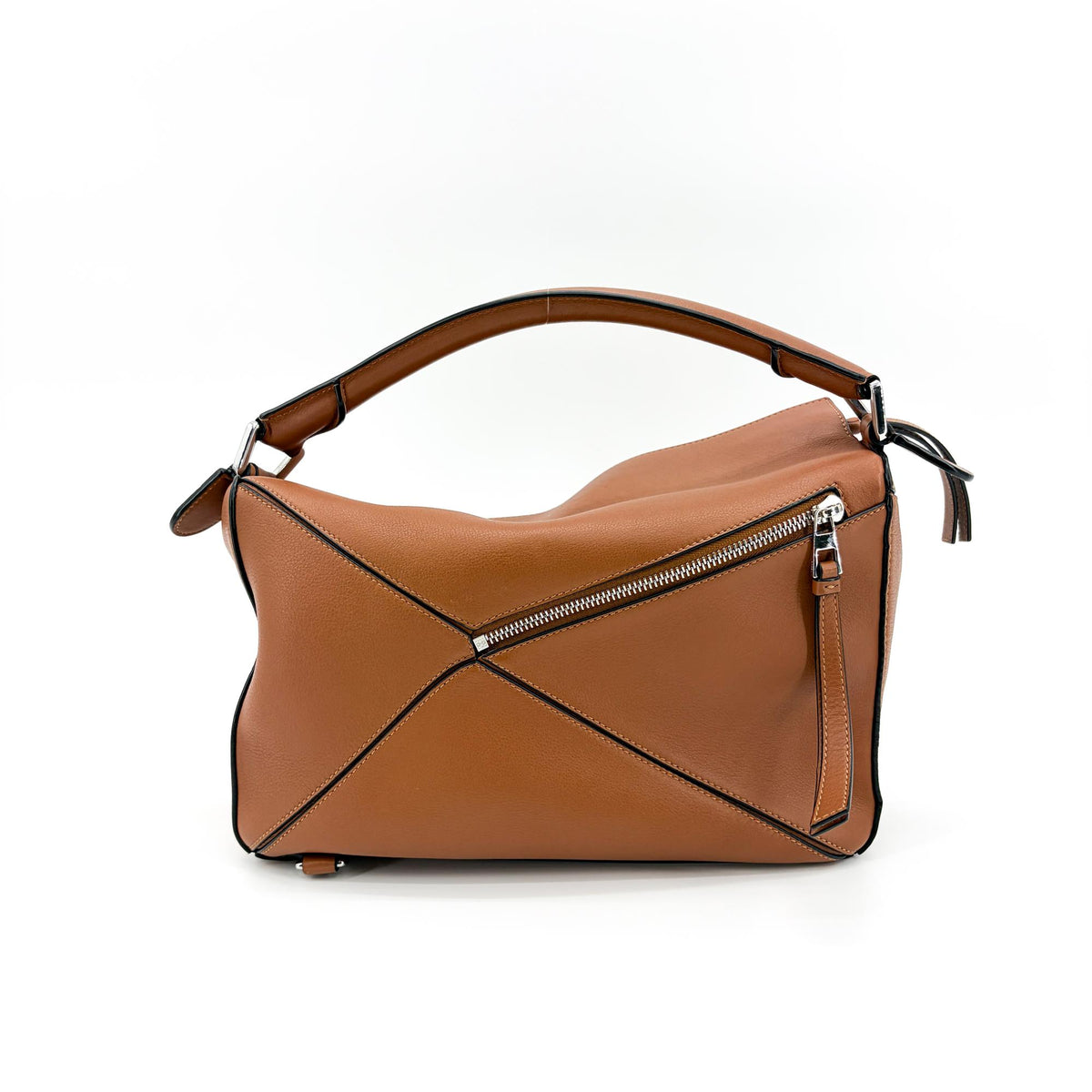 Loewe Puzzle Leather Brown Leather Handbag (Pre-Owned)