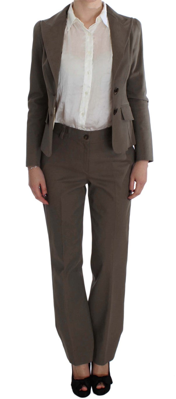 BENCIVENGA Beige Wool Cotton Women's Suit
