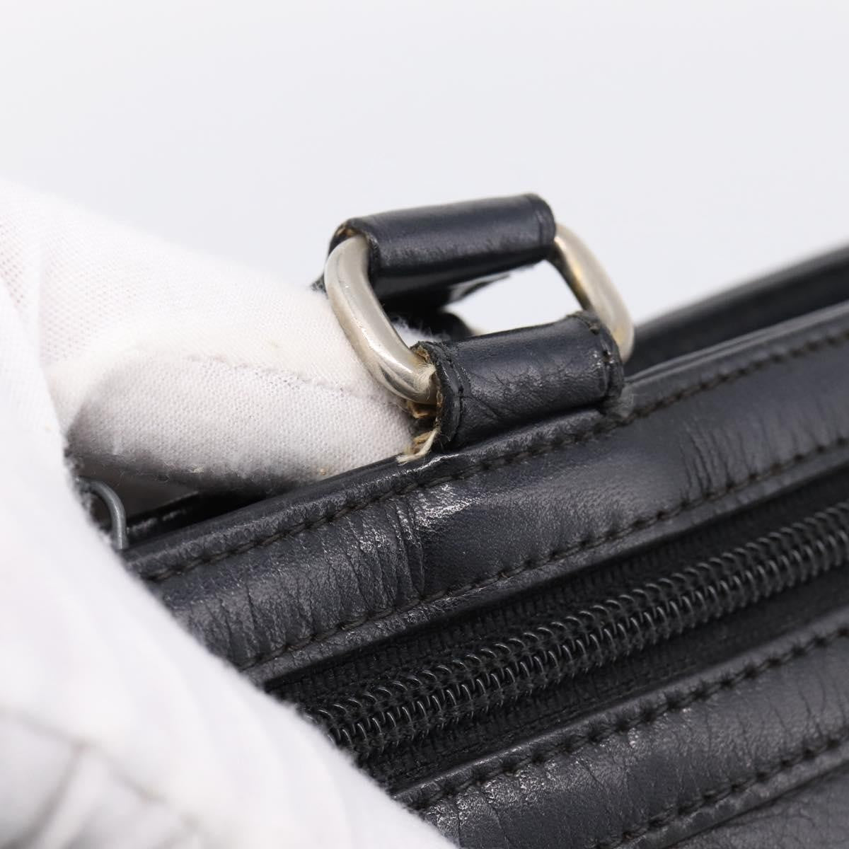 Celine Tote Leather Black Leather Tote Bag Bag (Pre-Owned)
