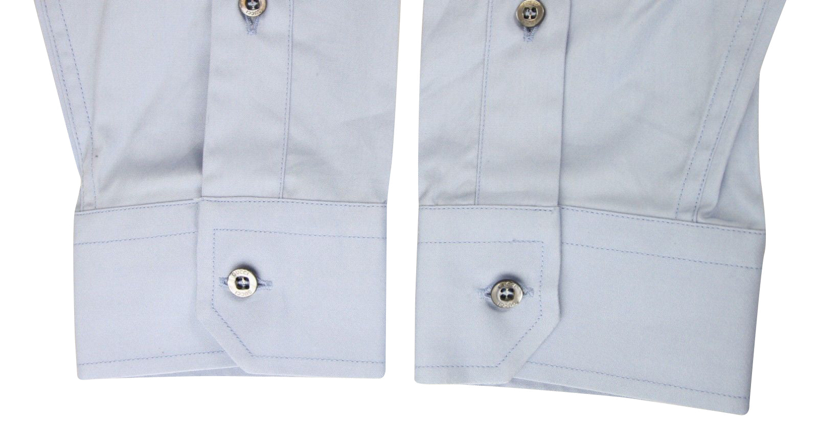 Gucci Men's Sky Blue Cotton Popeline Slim Fit Shirt